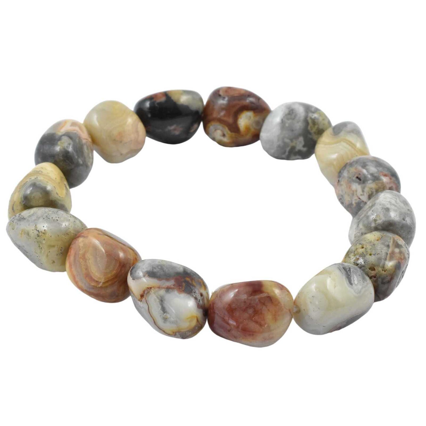Crazy Lace Agate Tumbled Bracelet