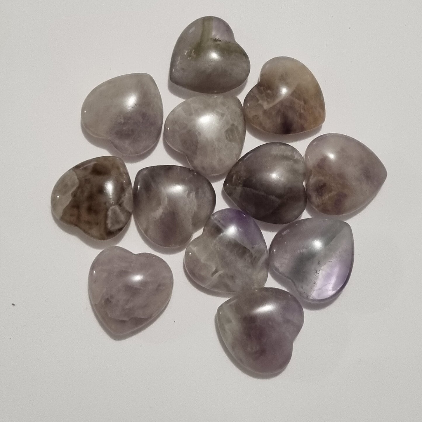 Chevron Amethyst Heart Carving