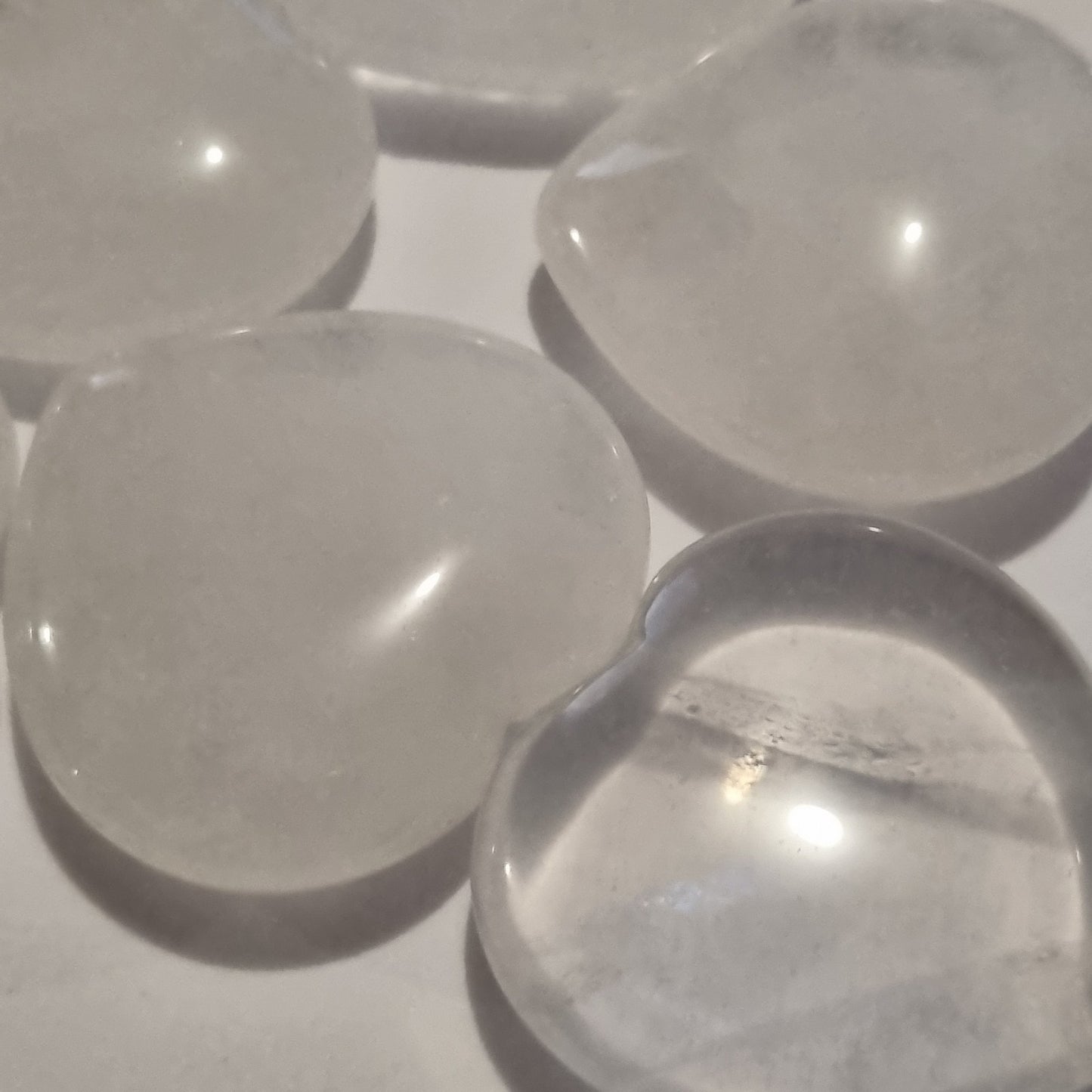 Clear Quartz Heart Carving
