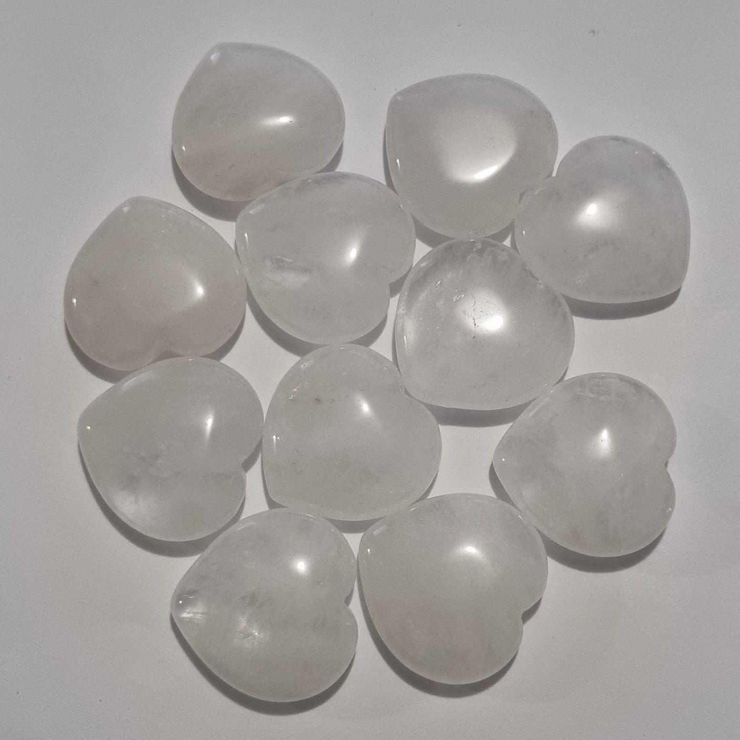 Clear Quartz Heart Carving