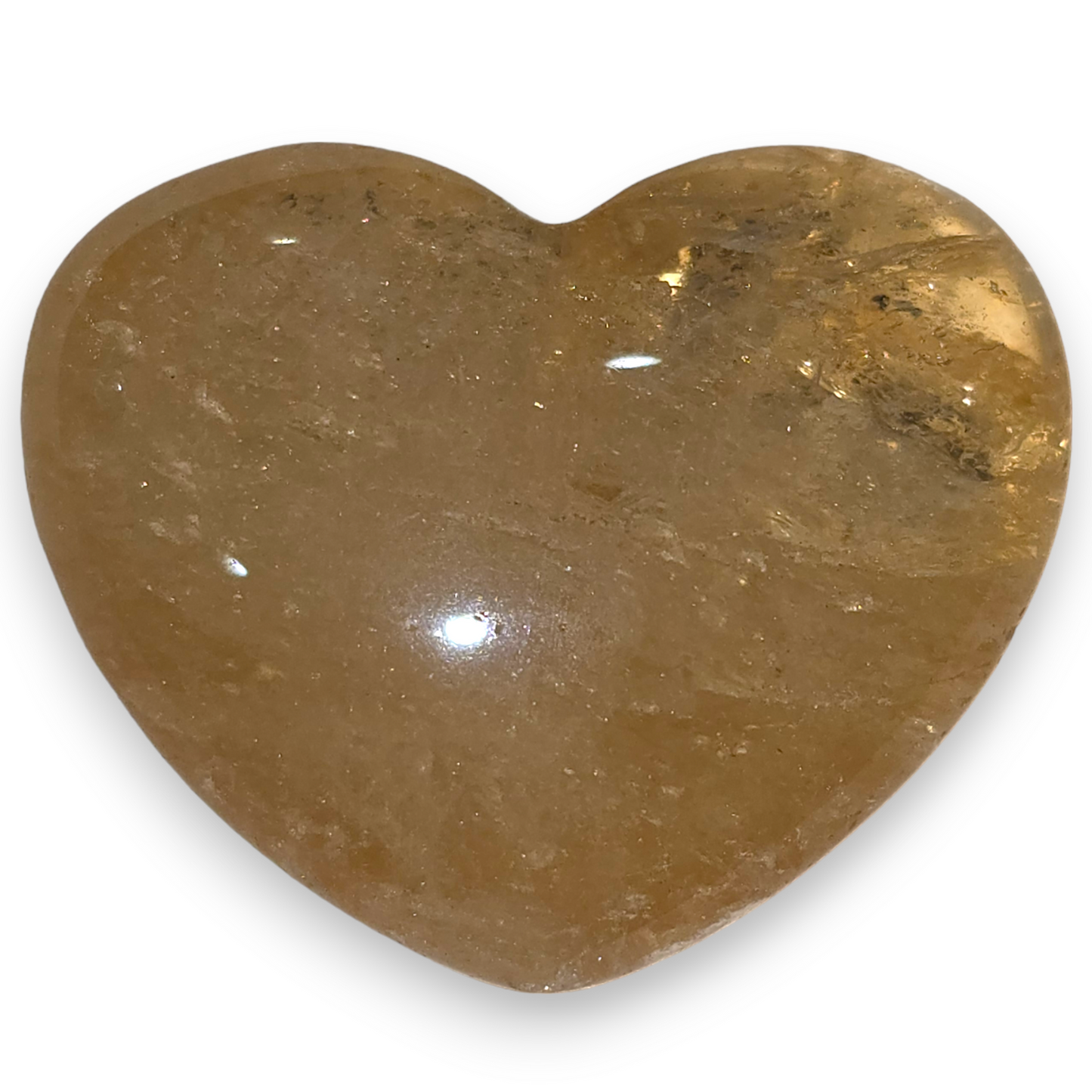 Citrine Laser Heart Carving
