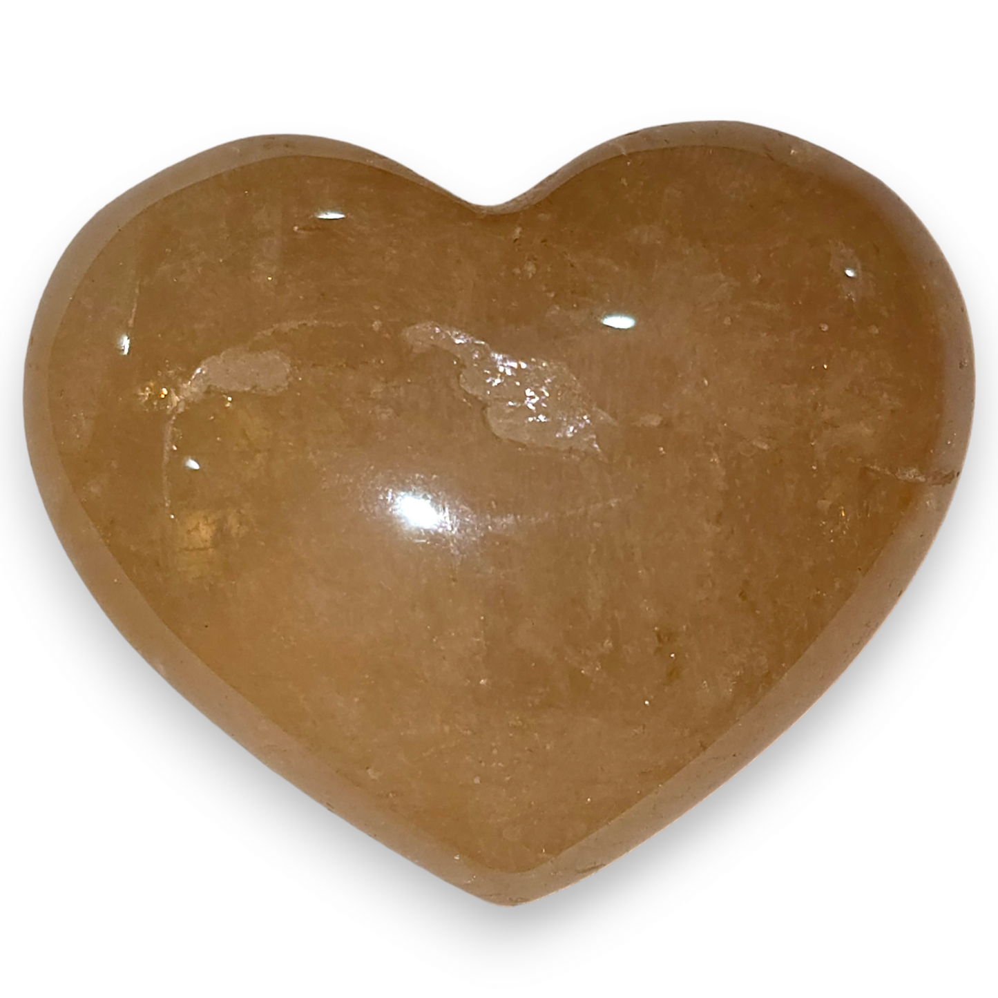 Citrine Laser Heart Carving