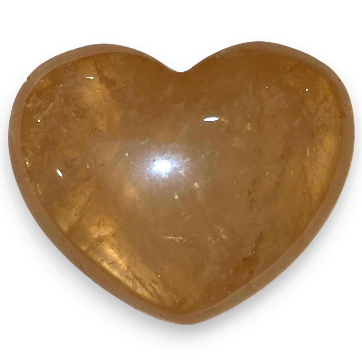Citrine Laser Heart Carving
