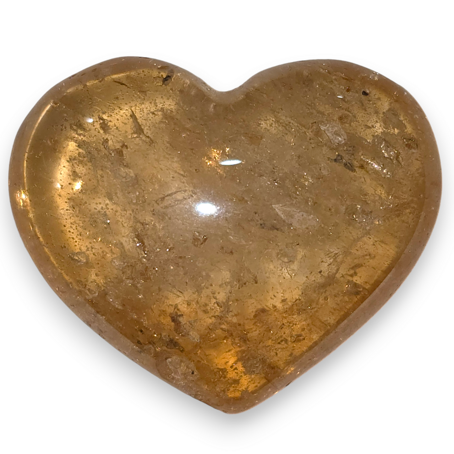 Citrine Laser Heart Carving