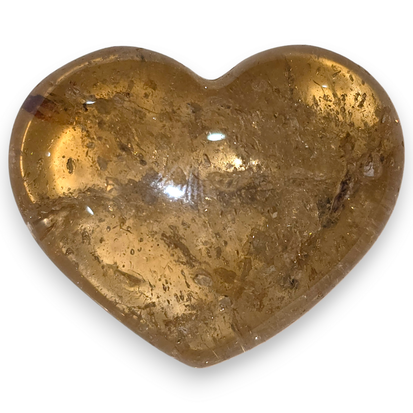 Citrine Laser Heart Carving