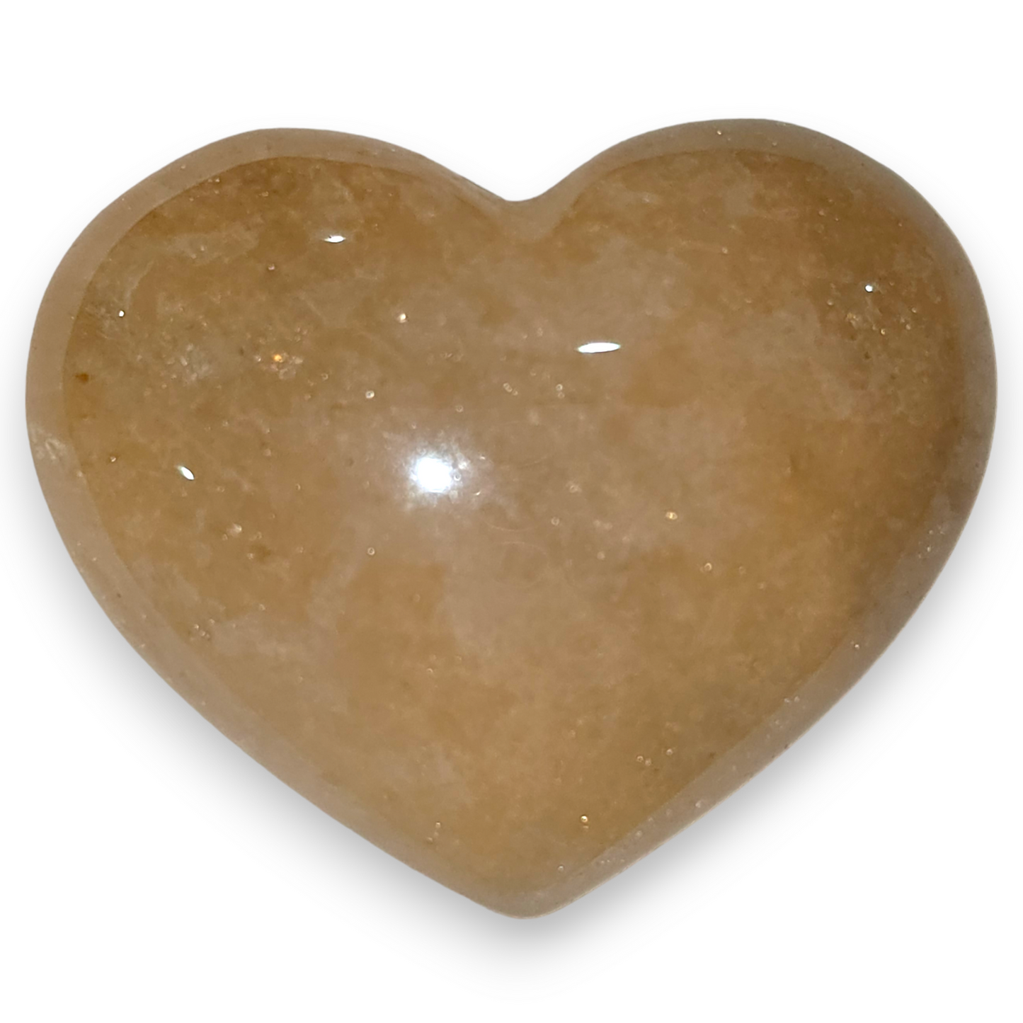Citrine Laser Heart Carving