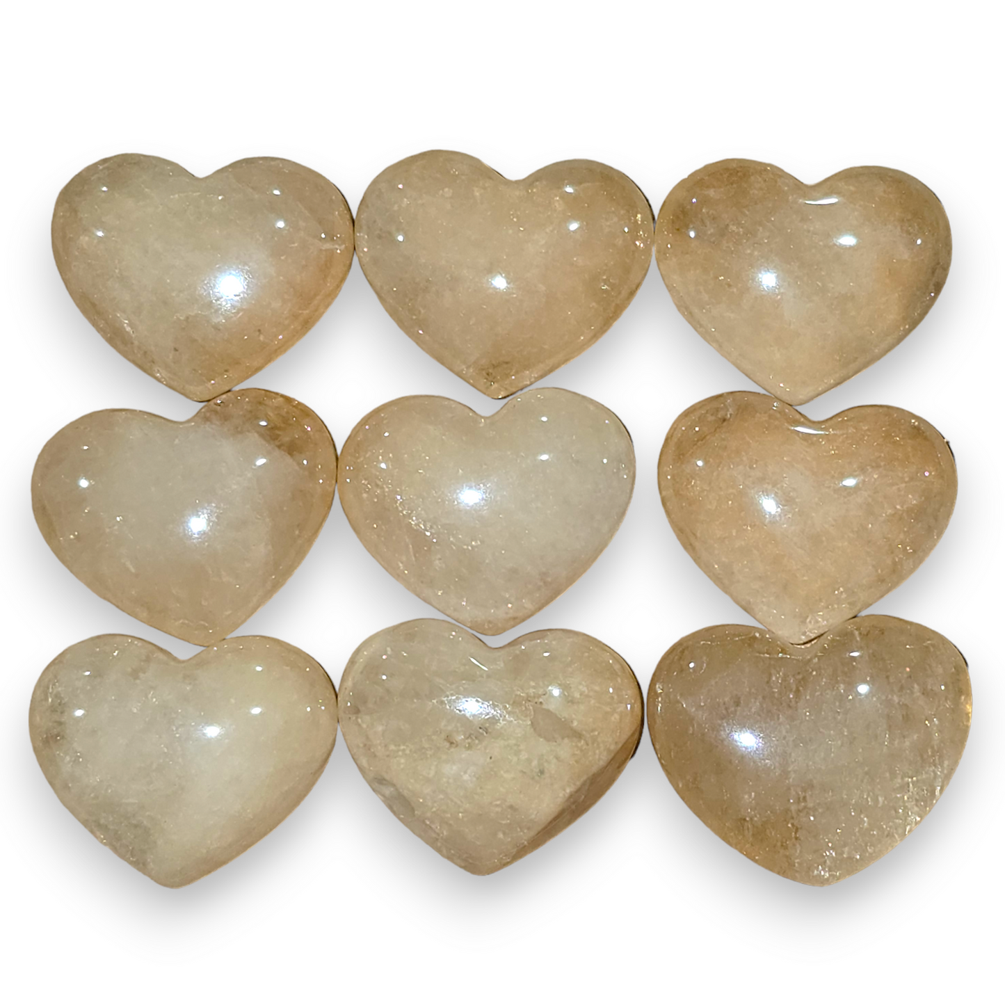 Citrine Laser Heart Carving