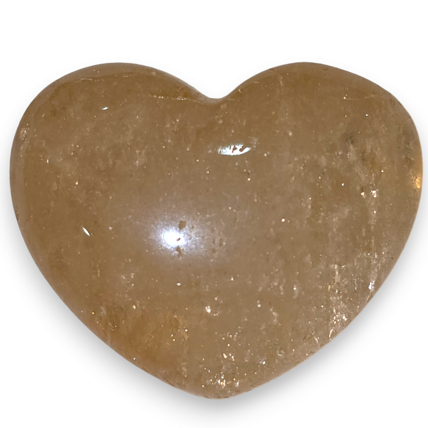Citrine Laser Heart Carving