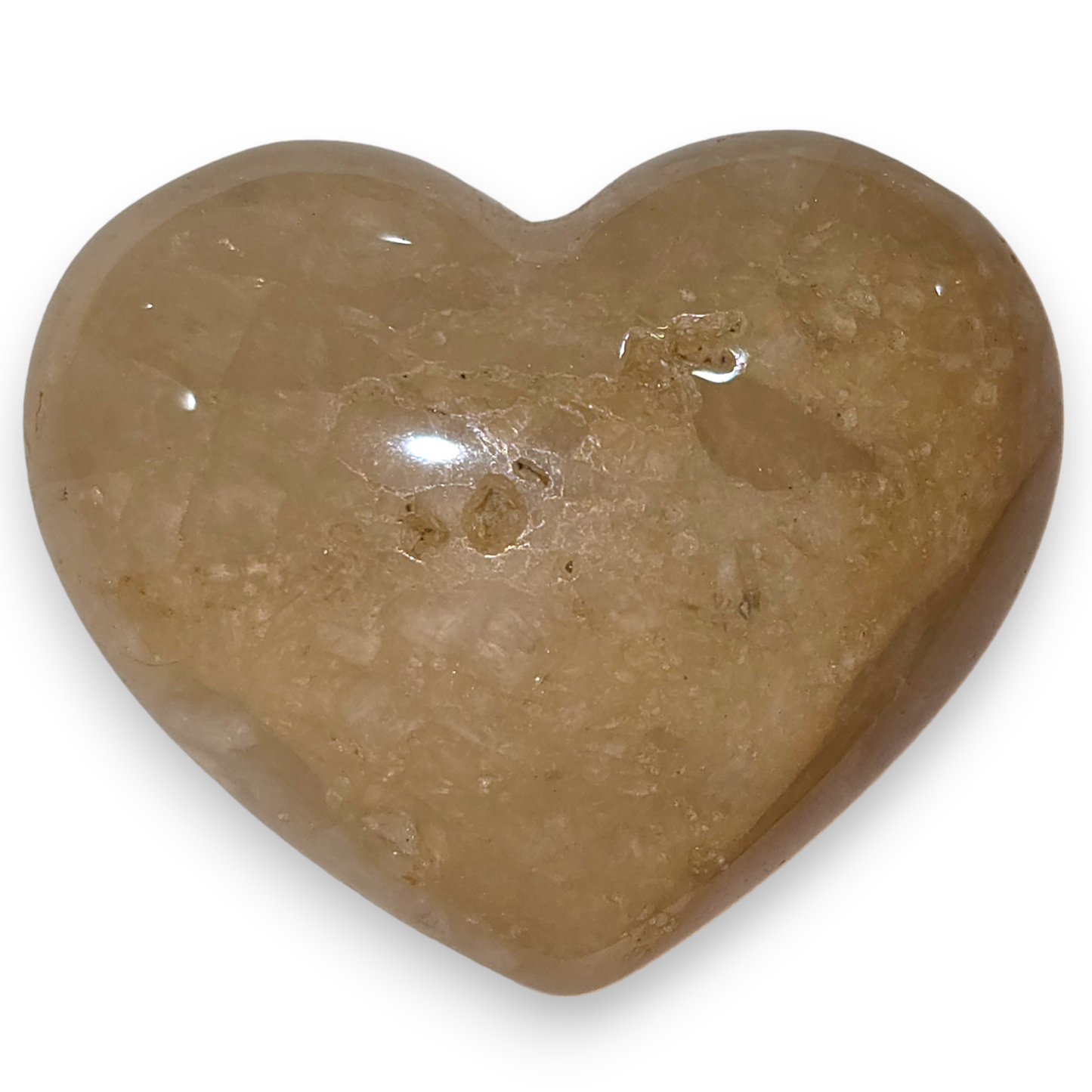 Citrine Laser Heart Carving