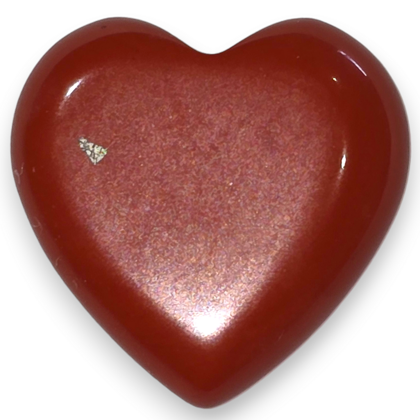 Red Jasper Heart Carving