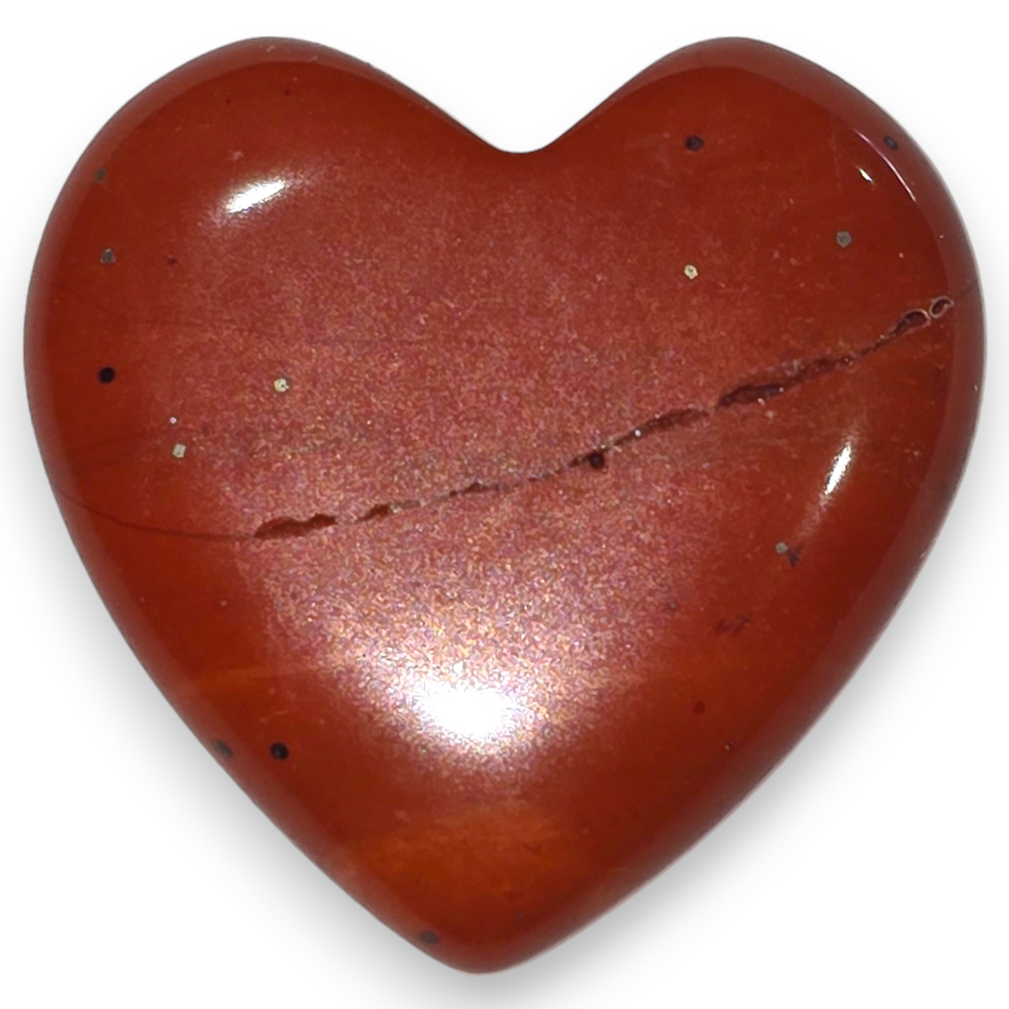 Red Jasper Heart Carving
