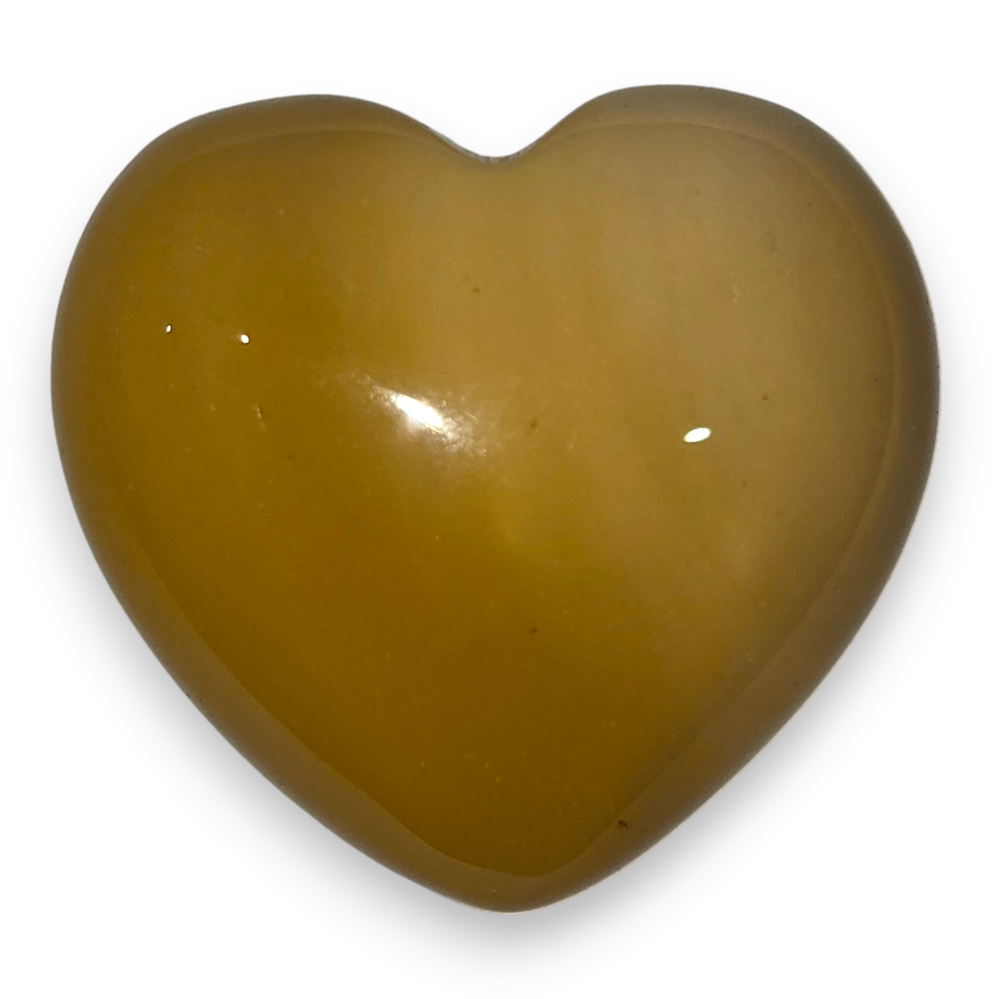 Yellow Mookaite Heart Carving