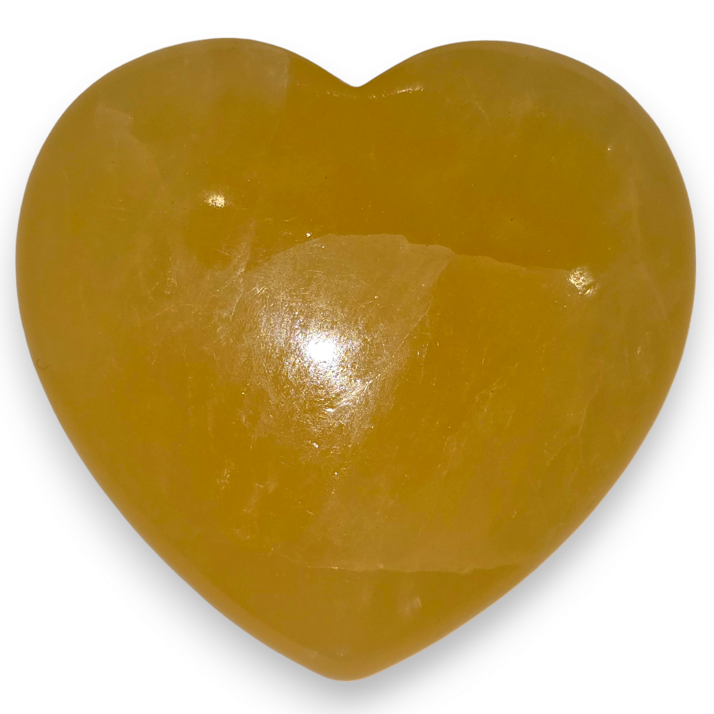 Yellow Calcite Heart Carving