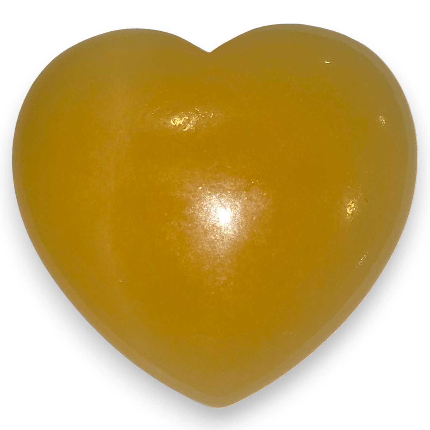 Yellow Calcite Heart Carving