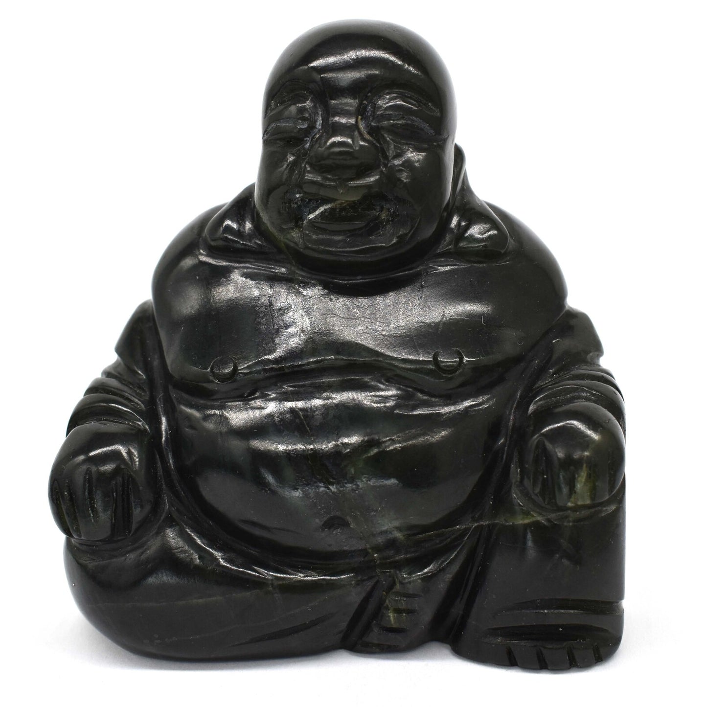 Nephrite Jade Laughing Buddha Carving