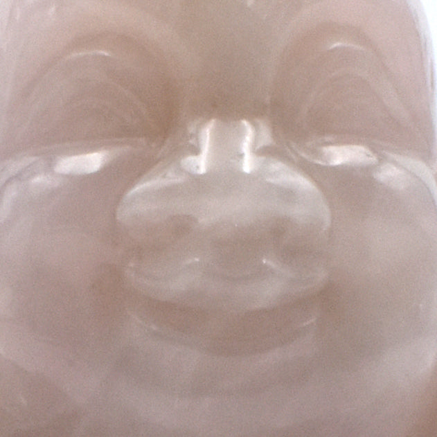 Rose Quartz Happy Buddha Carving