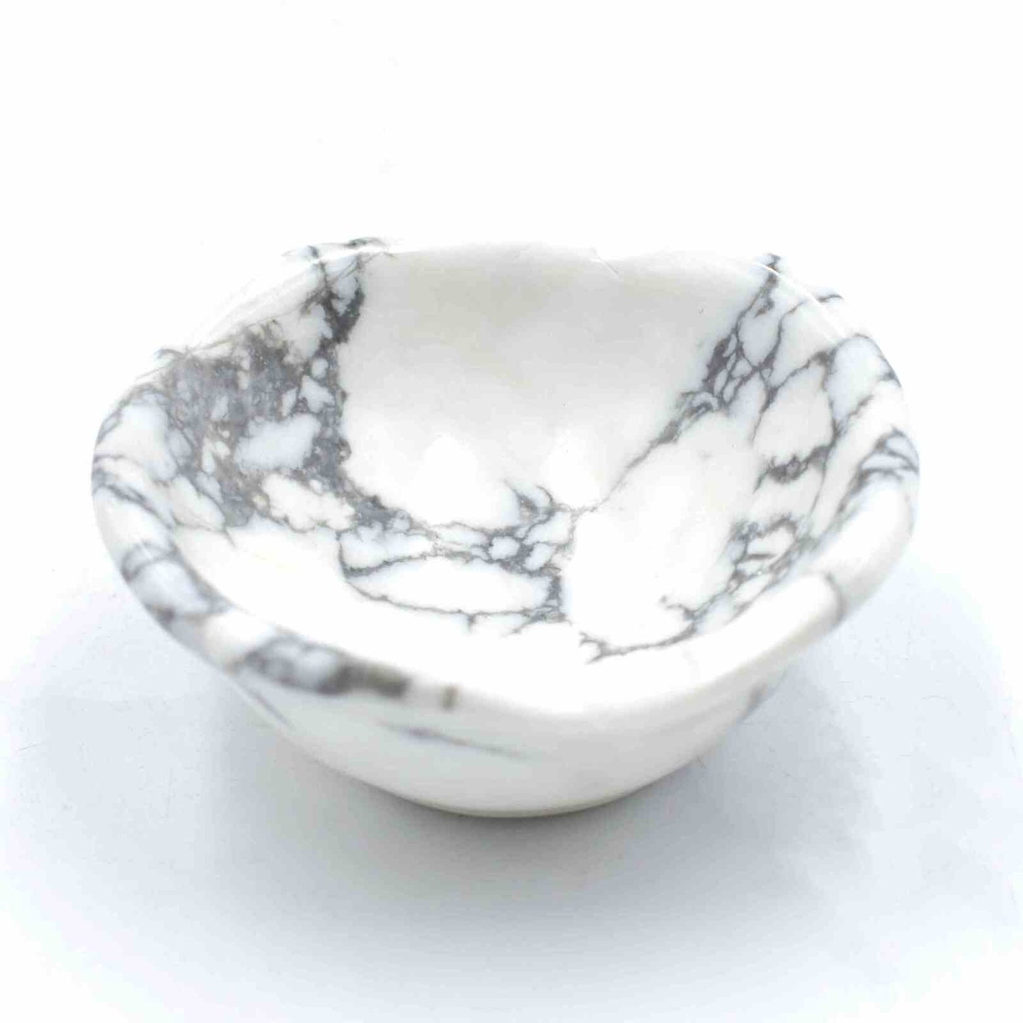 White Howlite Bowl Carving