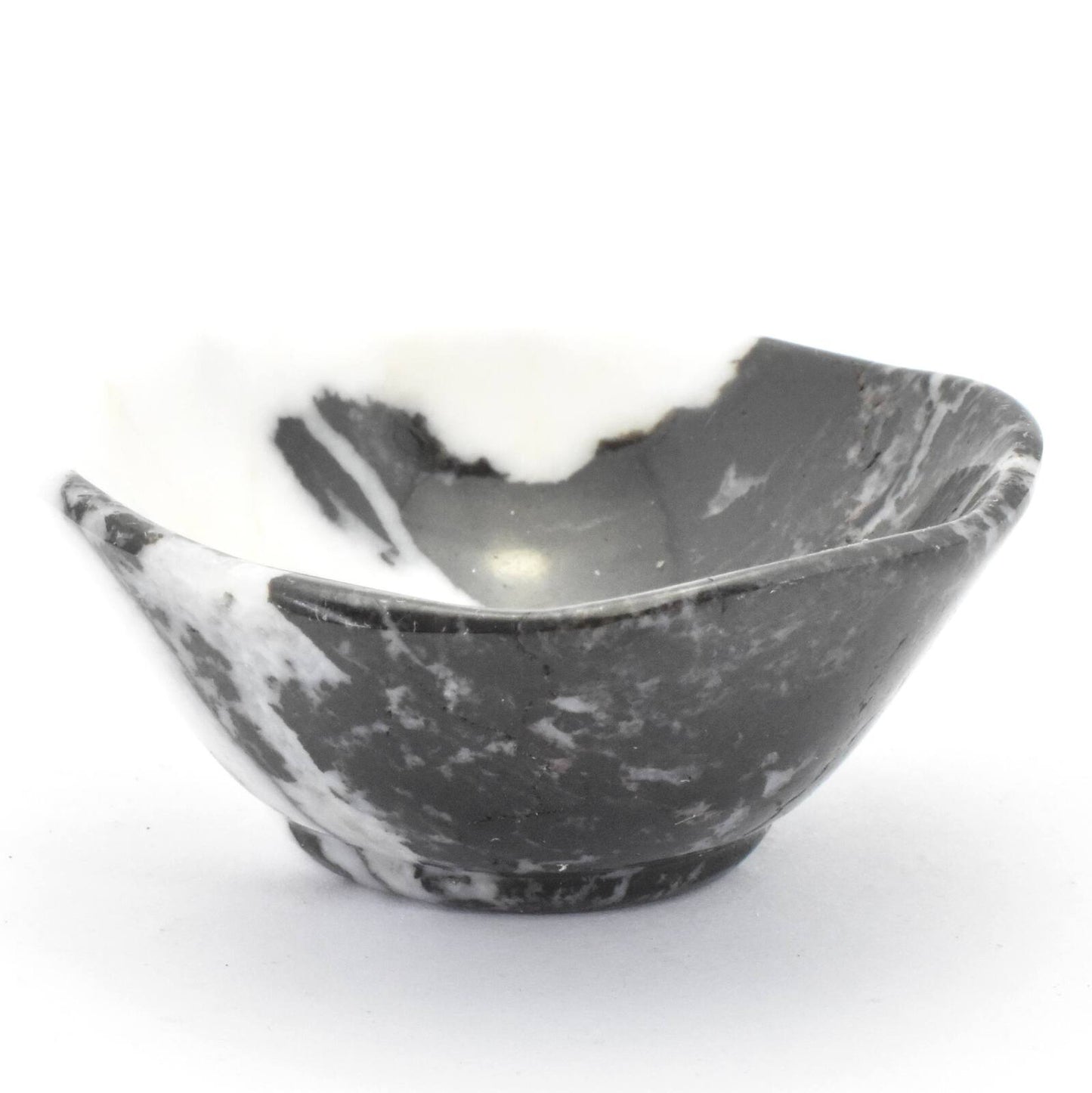 Black & White Zebra Jasper Bowl Carving