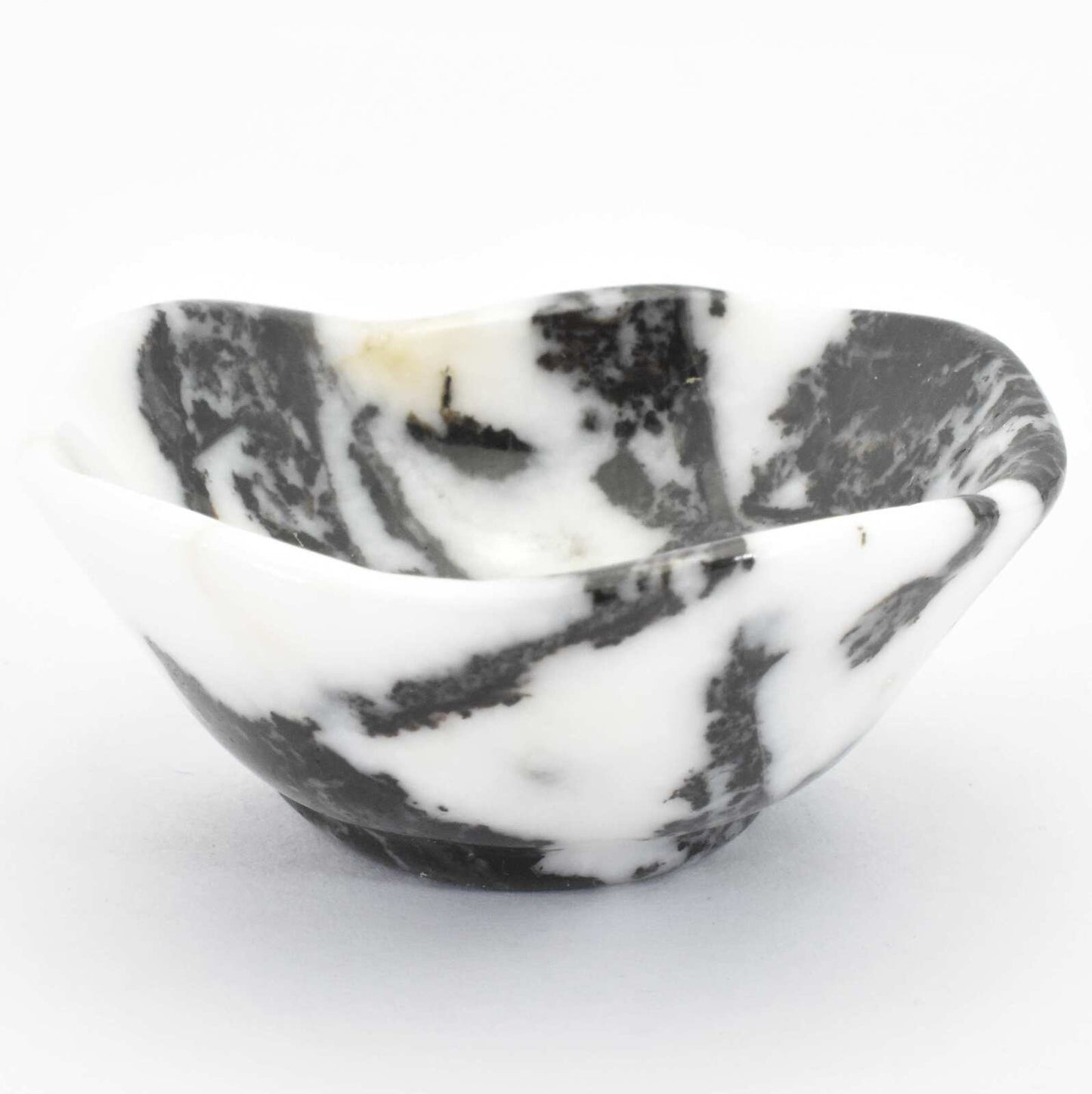 Black & White Zebra Jasper Bowl Carving