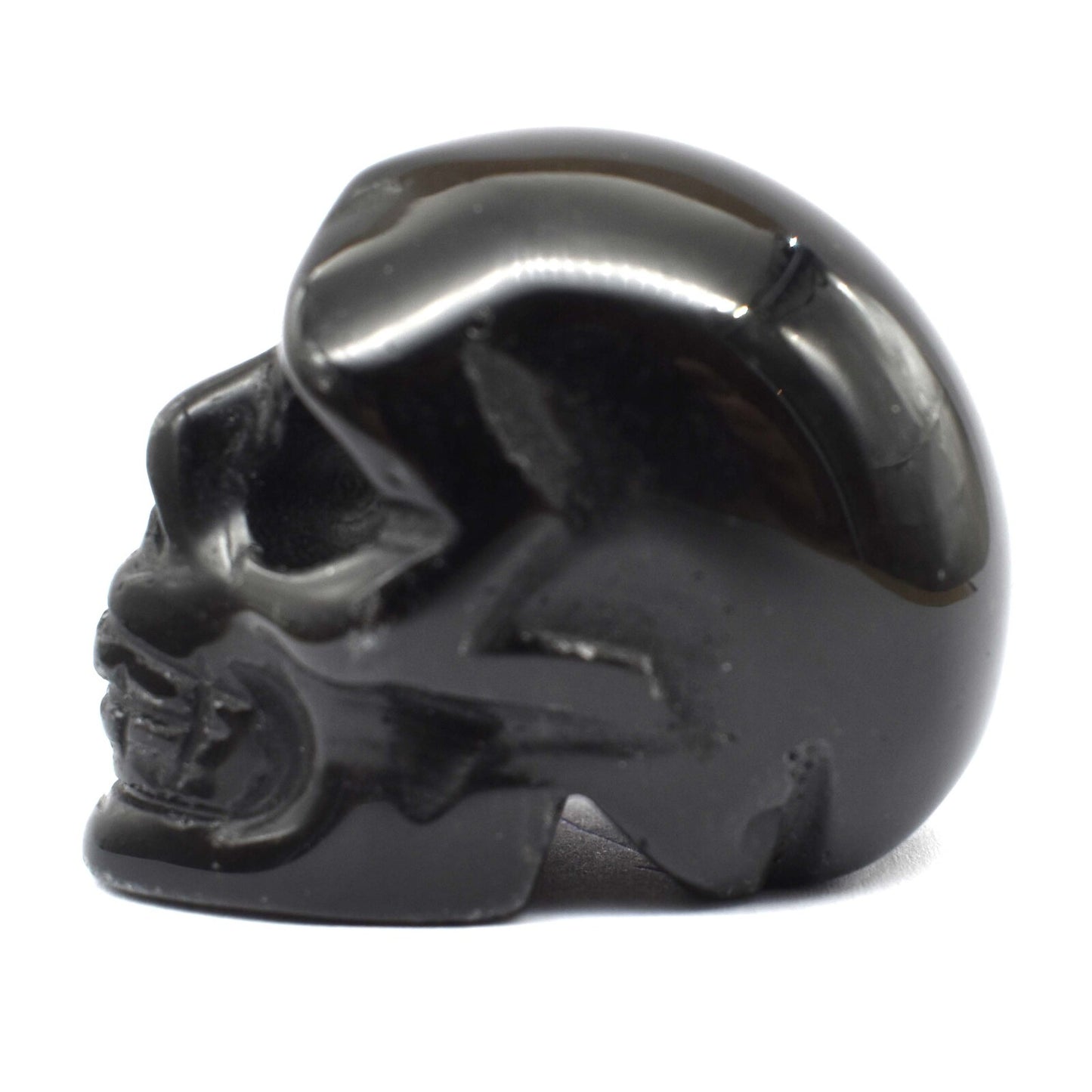 Black Obsidian Crystal Skull Carving