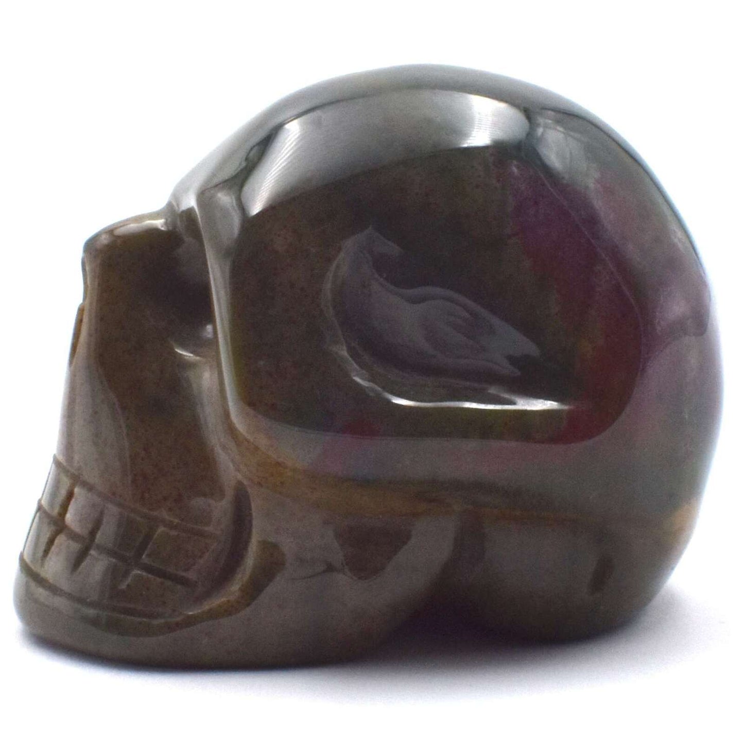Bloodstone Crystal Skull Carving