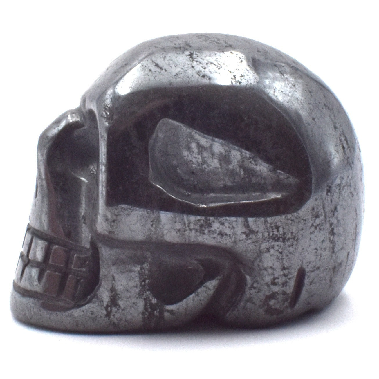 Hematite Crystal Skull Carving