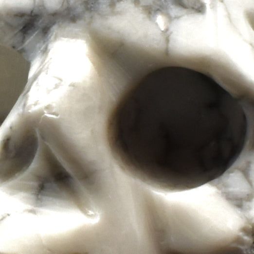 White Howlite Crystal Skull Carving