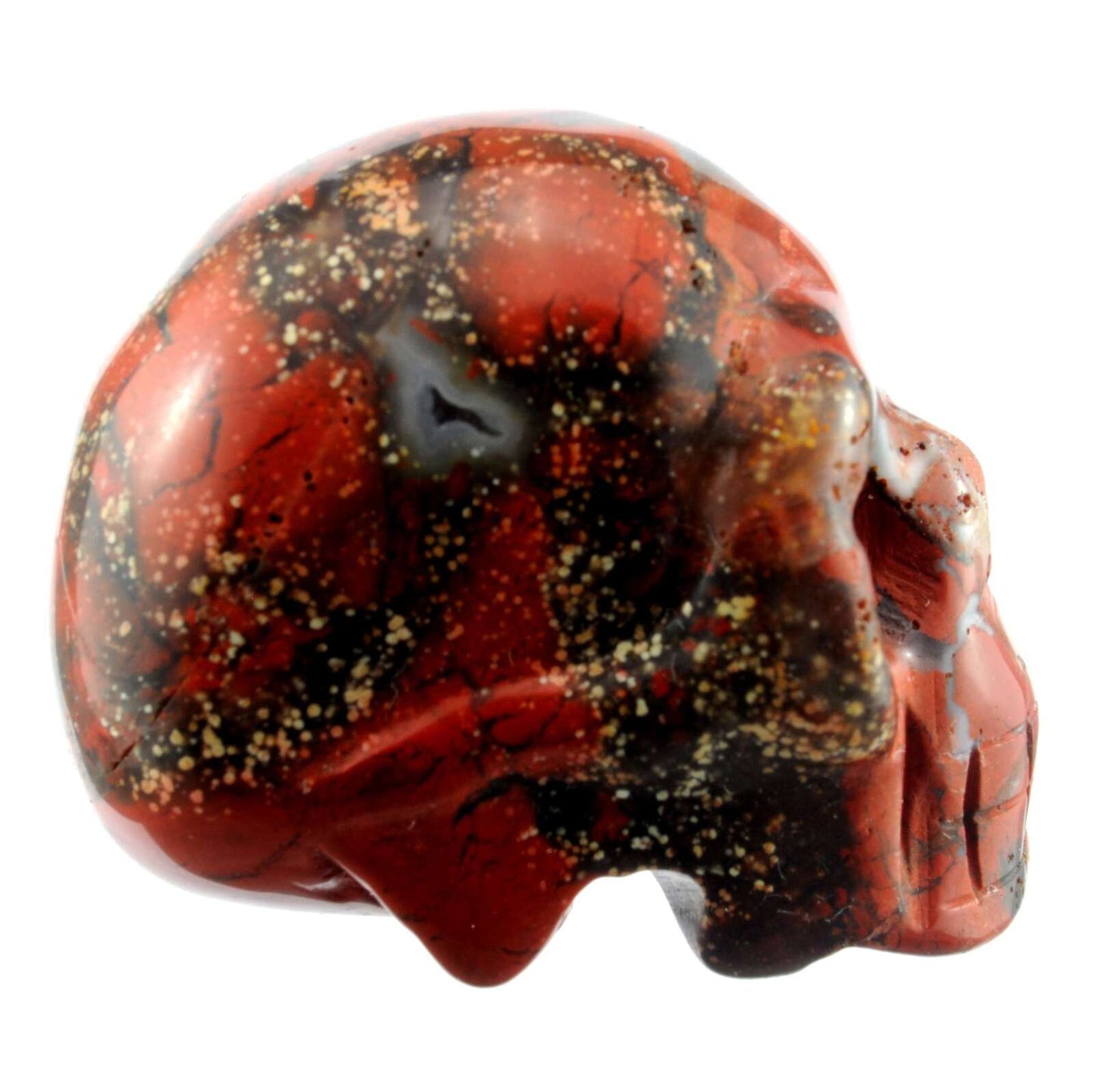 Red Jasper Crystal Skull Carving