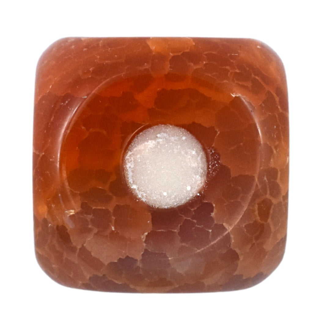 Fire Agate Dice Carving