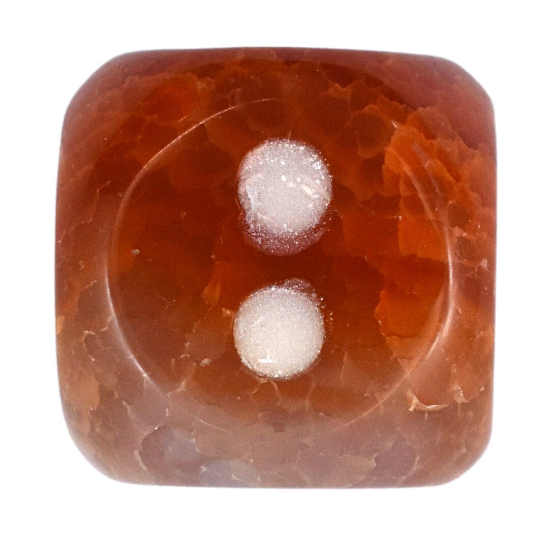 Fire Agate Dice Carving