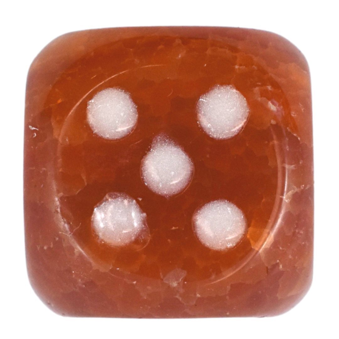 Fire Agate Dice Carving