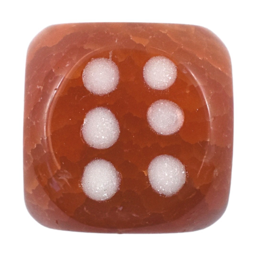 Fire Agate Dice Carving