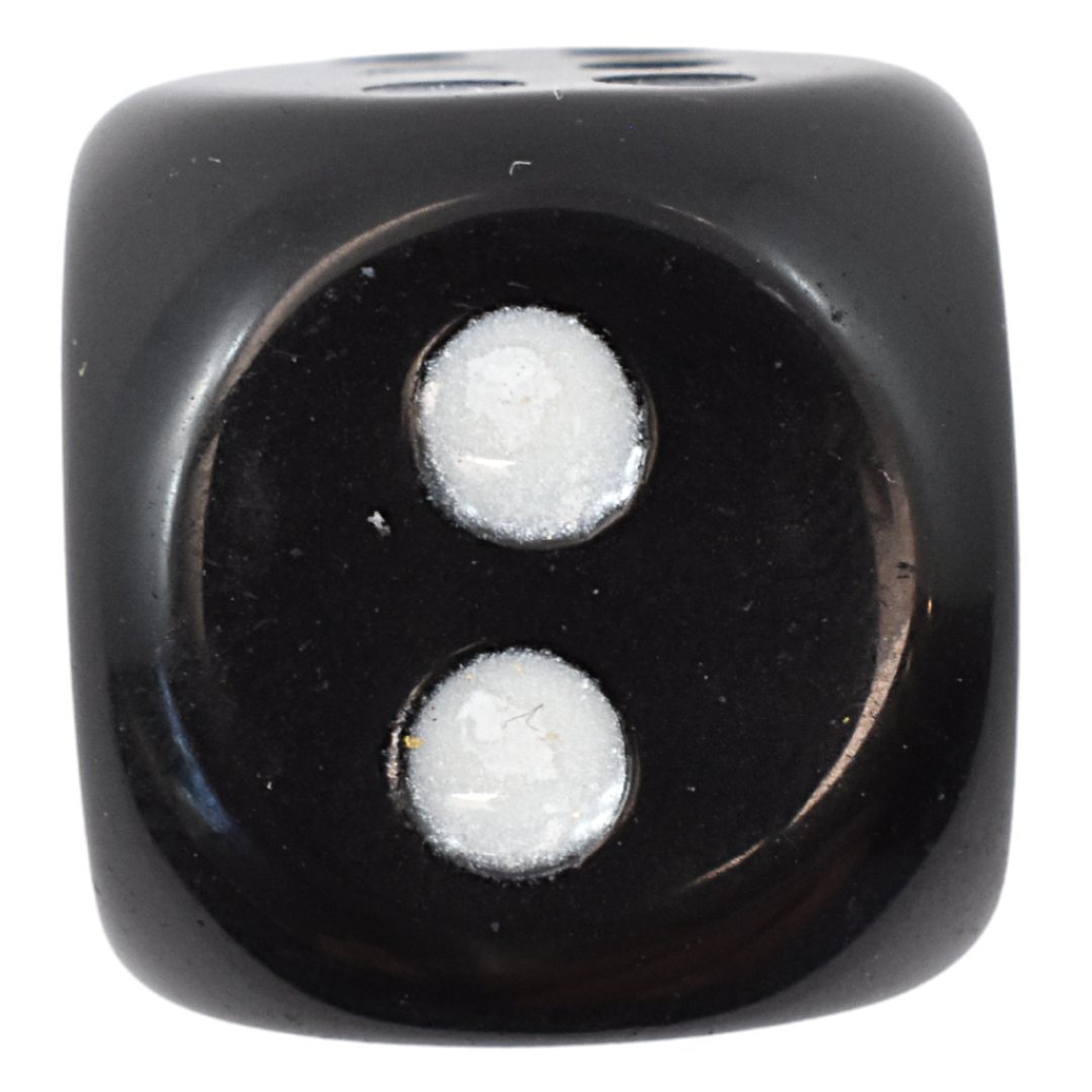 Black Obsidian Dice Carving