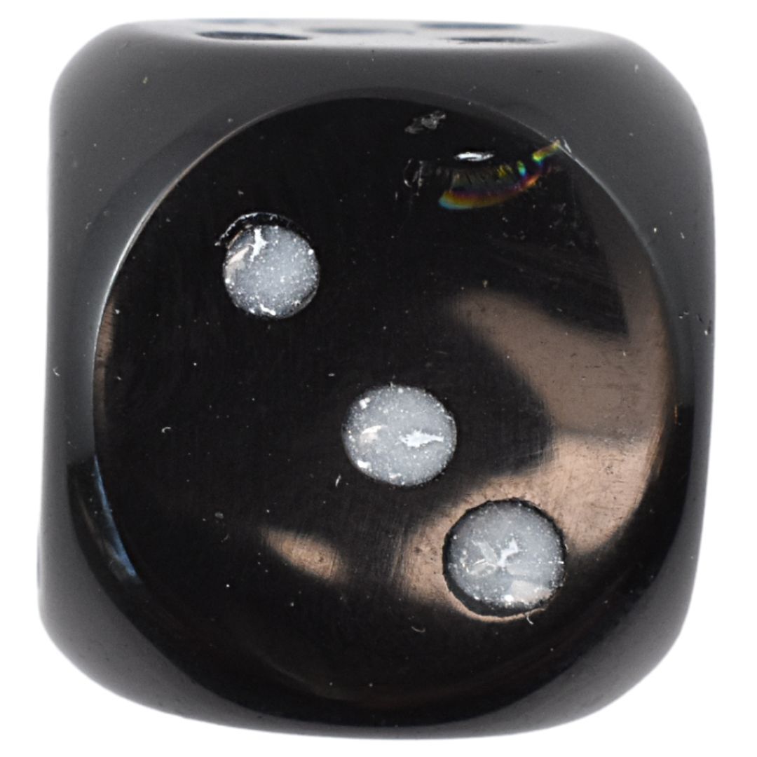 Black Obsidian Dice Carving