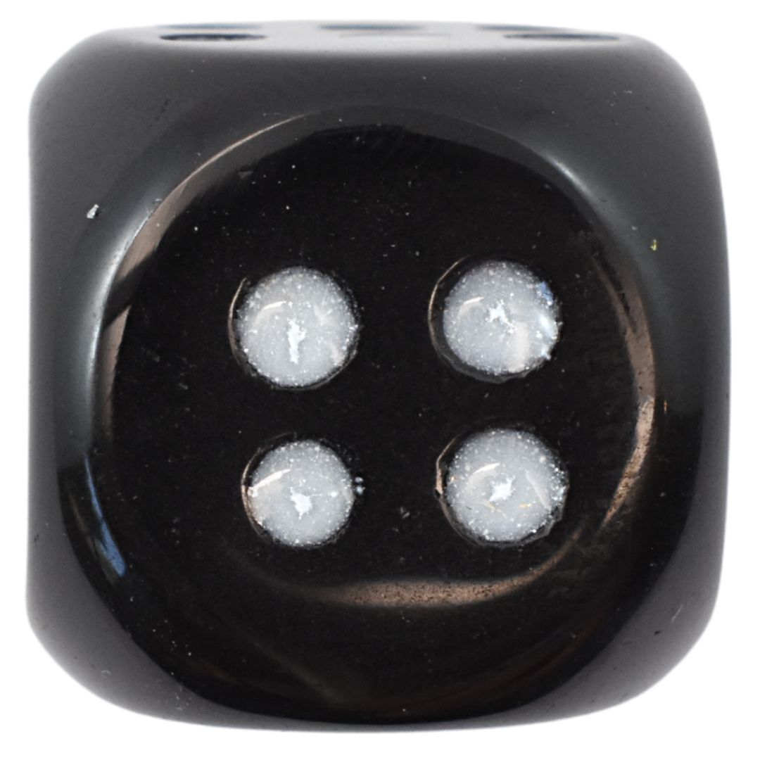 Black Obsidian Dice Carving