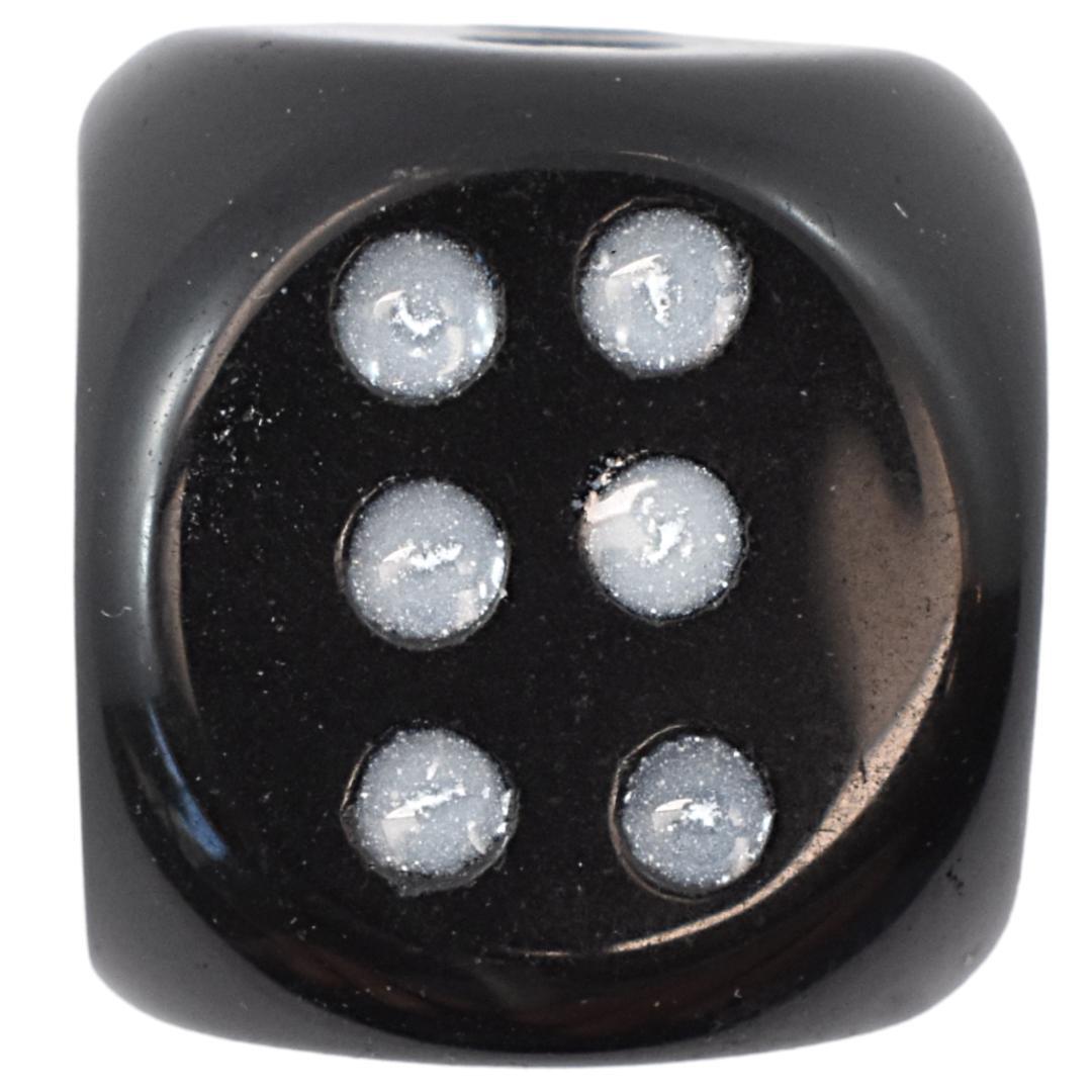 Black Obsidian Dice Carving