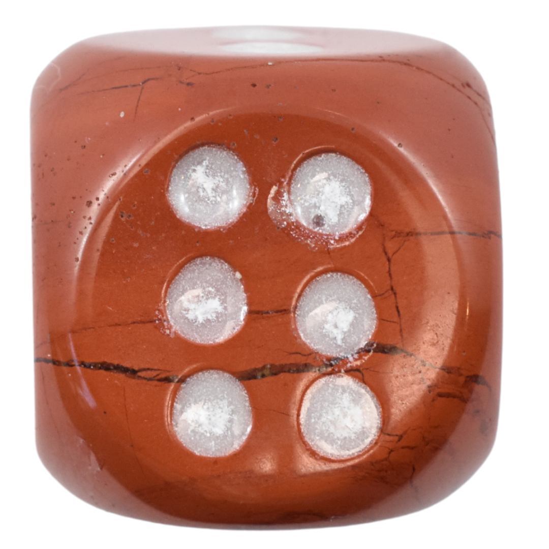 Red Jasper Dice Carving