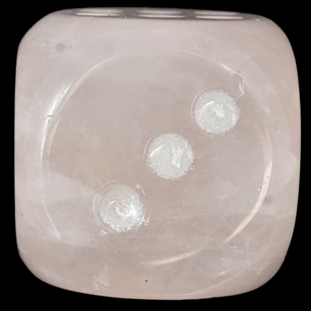 Rose Quartz Dice Carving