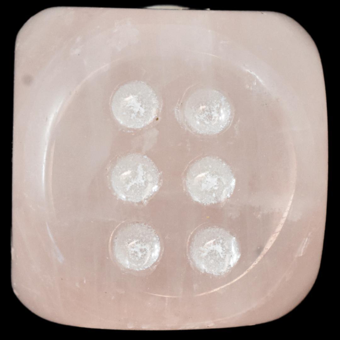Rose Quartz Dice Carving