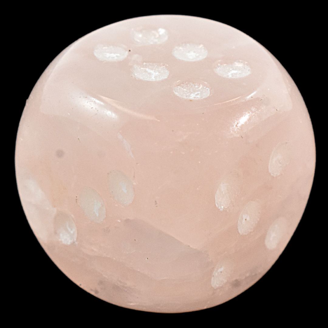 Rose Quartz Dice Carving
