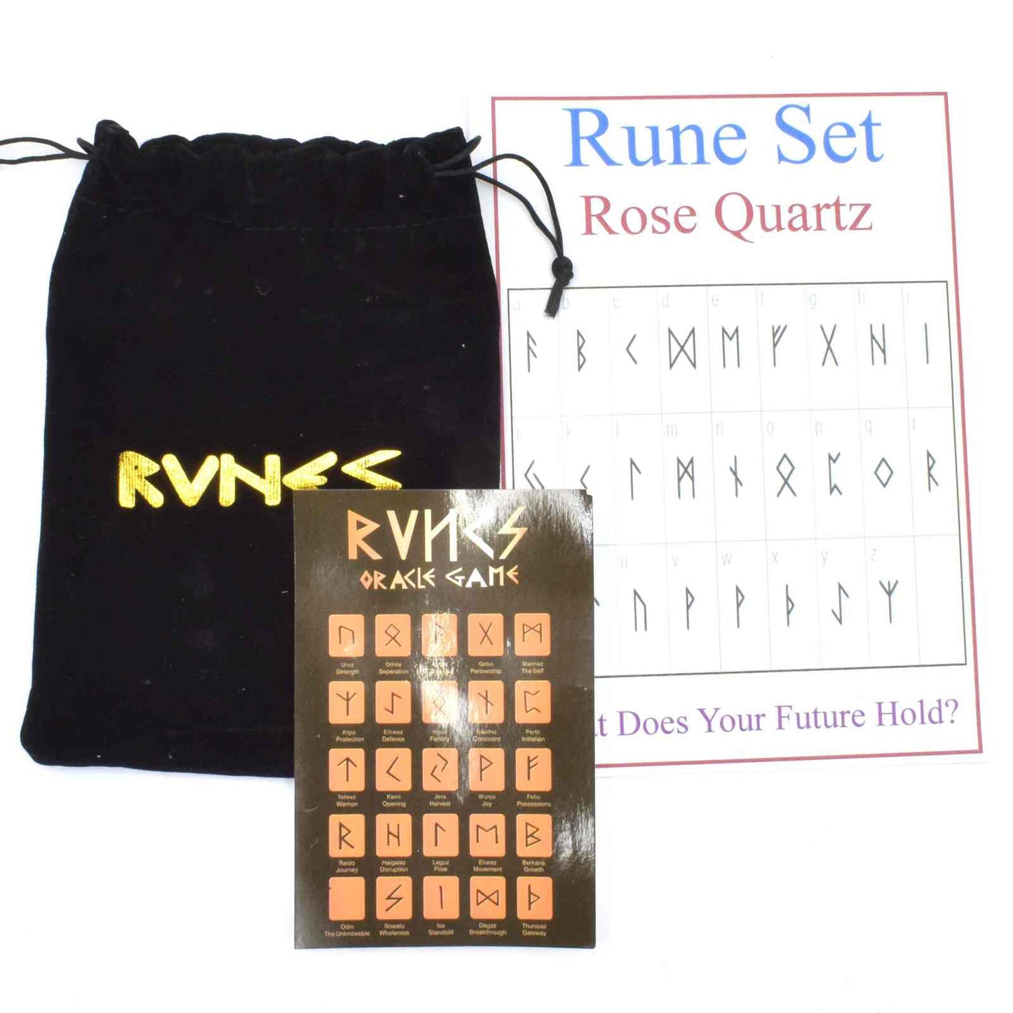 Rose Quartz Rune Stones
