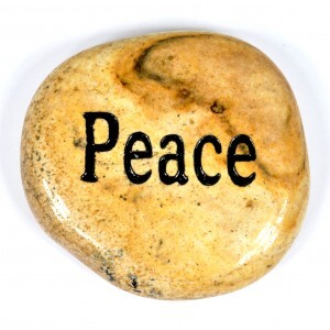 Peace Jasper Picture Word Stone