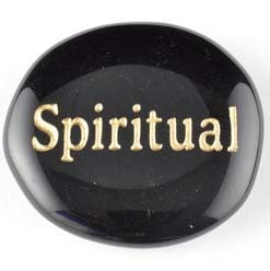 Spiritual Onyx Black Word Stone