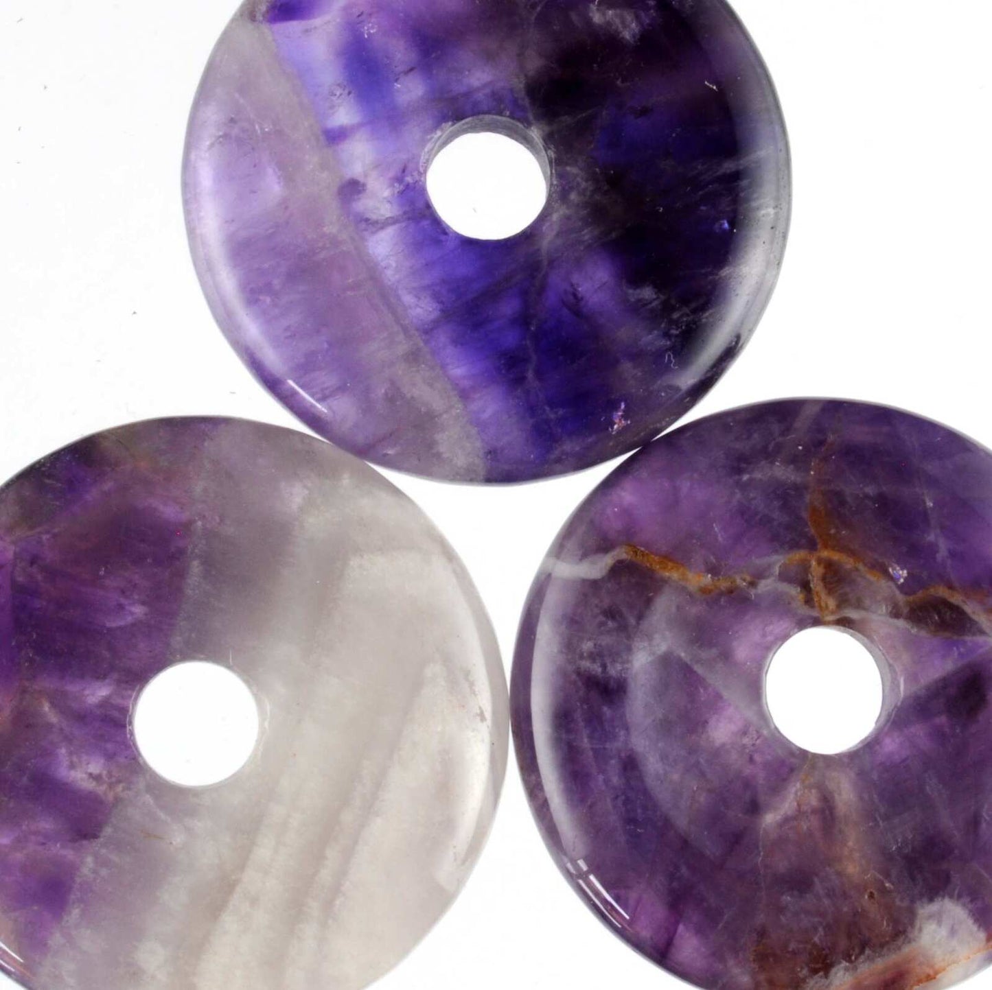 Chevron Amethyst Donut Pendant Carving