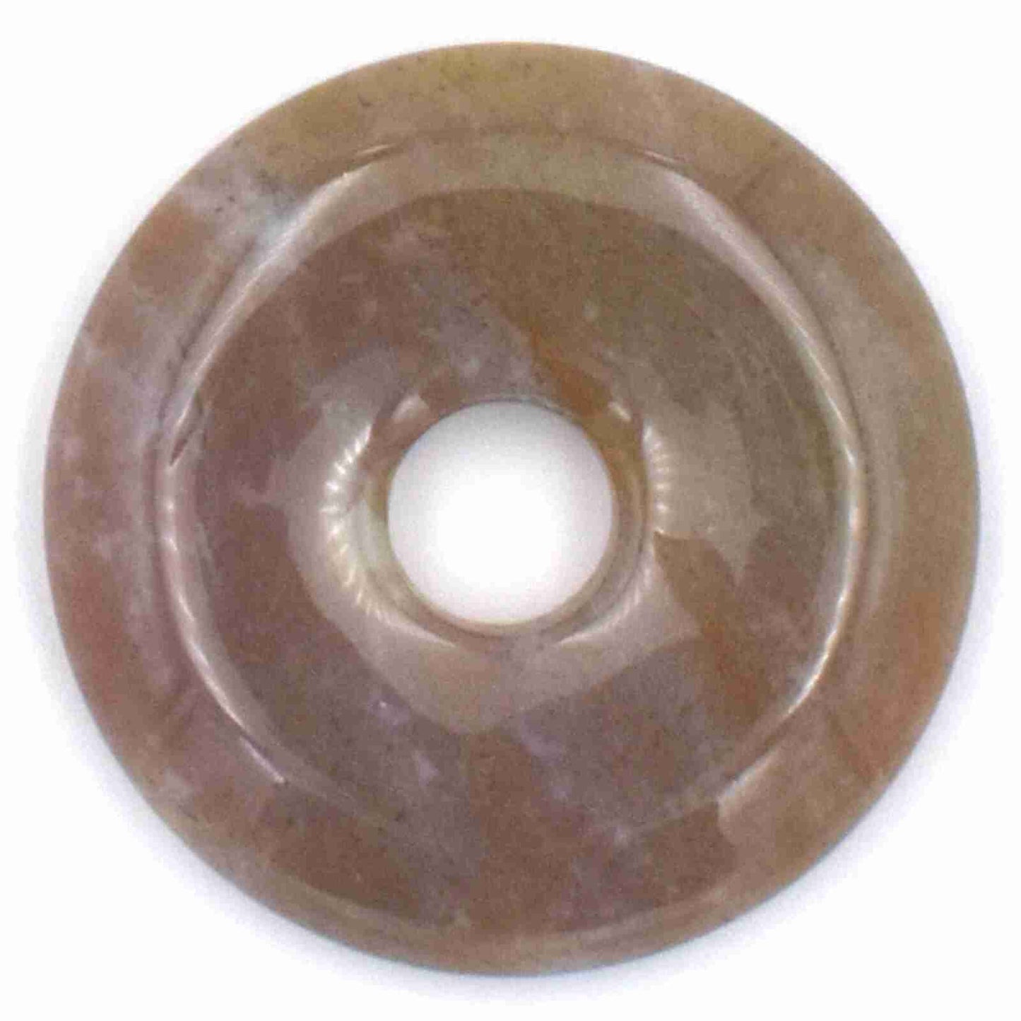 Fancy Agate Donut Pendant Carving