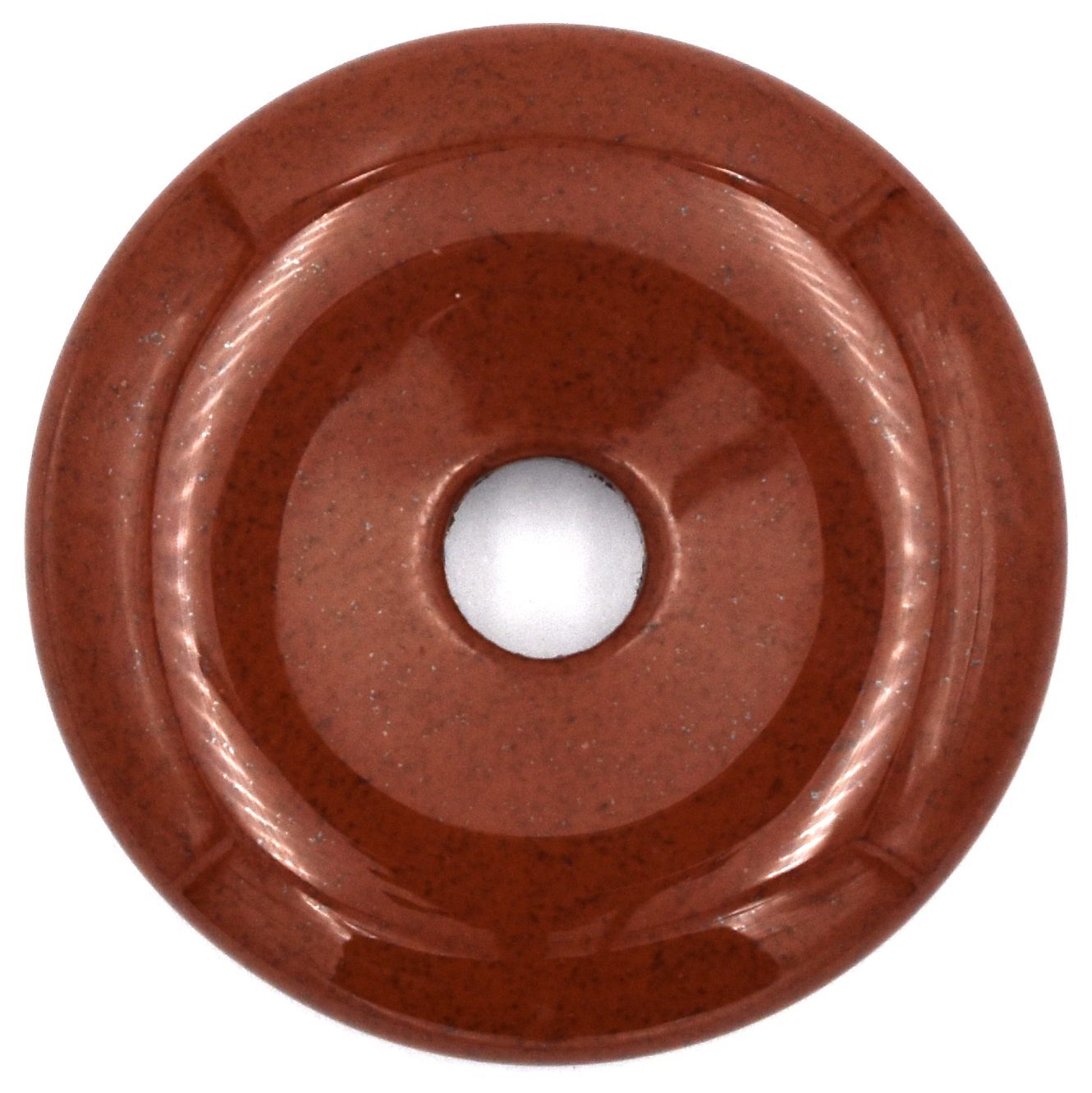 Red Jasper Donut Pendant Carving