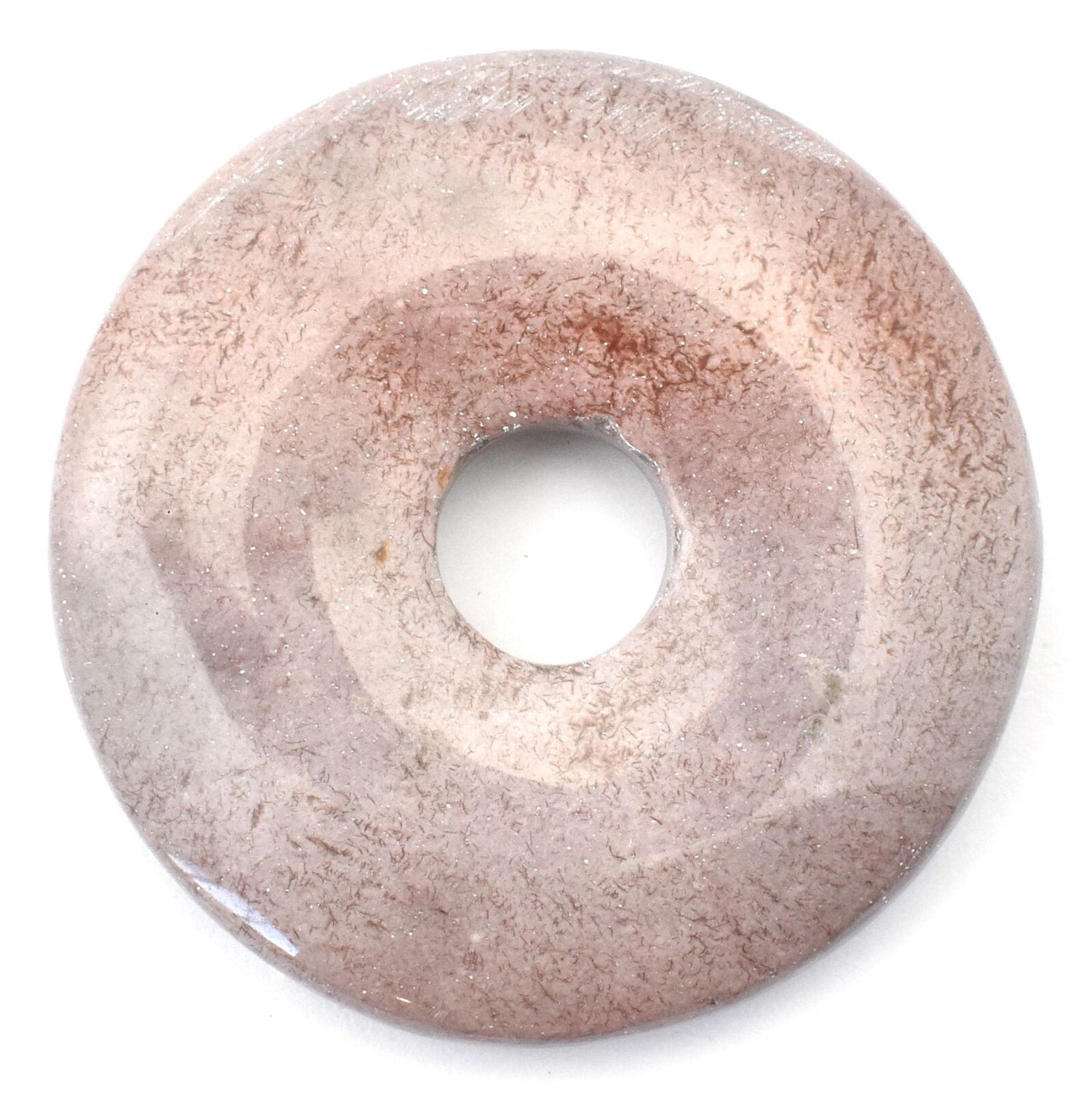 Red Mookaite Donut Pendant Carving