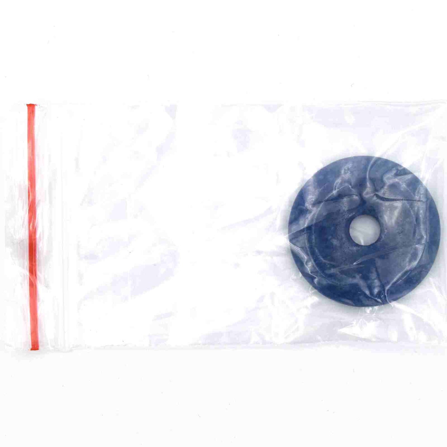 Blue Aventurine Donut Pendant Carving