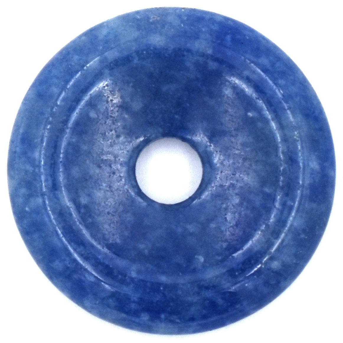 Blue Aventurine Donut Pendant Carving