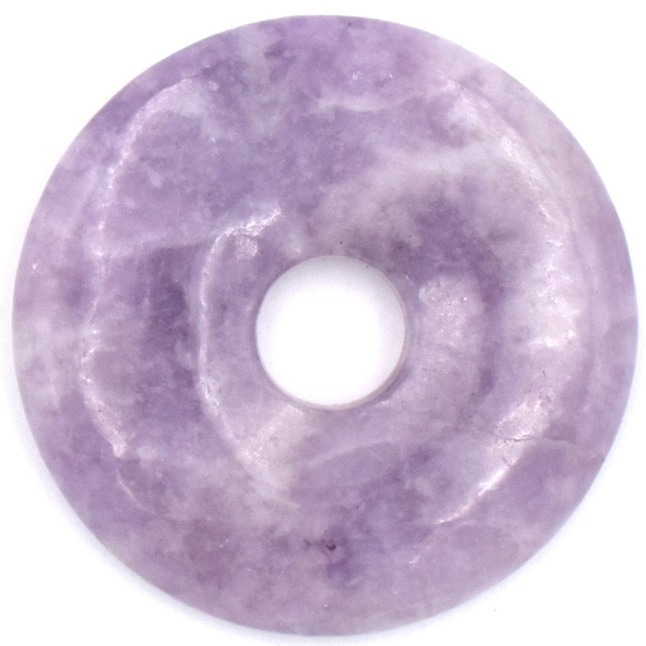Purple Lepidolite Donut Pendant Carving